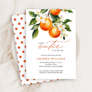 Little Cutie Orange Clementine Baby Shower Invitation