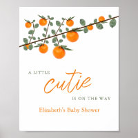 Little Cutie Orange Gender Neutral Baby Shower