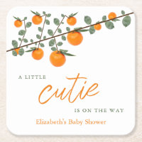 Little Cutie Orange Gender Neutral Baby Shower