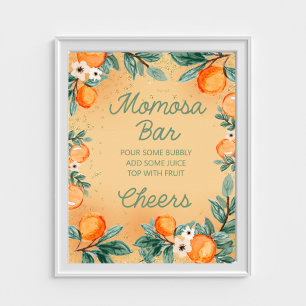 Little Cutie Orange Momosa Bar Poster
