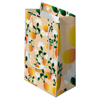 Little Cutie Orange Pattern Small Gift Bag