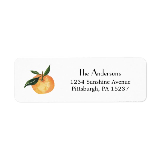 Little Cutie Orange Return Address Return Address Label (Front)