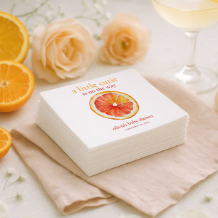 Little Cutie Orange Slice Baby Shower Napkin