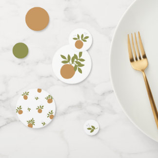 Little Cutie Orange Table Confetti