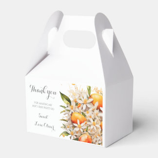 Little cutie Orange Tangerine Baby Shower Citrus Favour Box