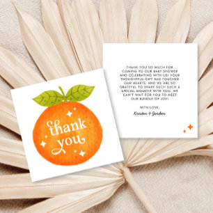Little Cutie Orange Thank You Card