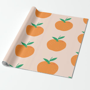 Little Cutie Orange Wrapping Paper