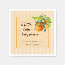 Little Cutie Oranges and Hearts Baby Shower