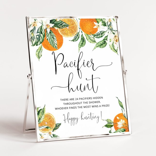 Little cutie Pacifier hunt baby shower game Poster (Creator Uploaded)