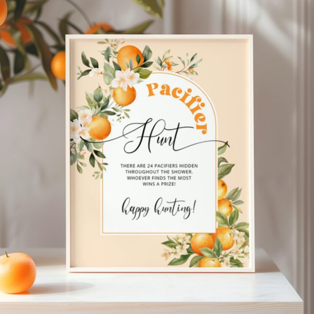 Little cutie Pacifier hunt baby shower game Poster (Creator Uploaded)