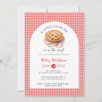 Little Cutie Pie Apple Gingham Baby Shower