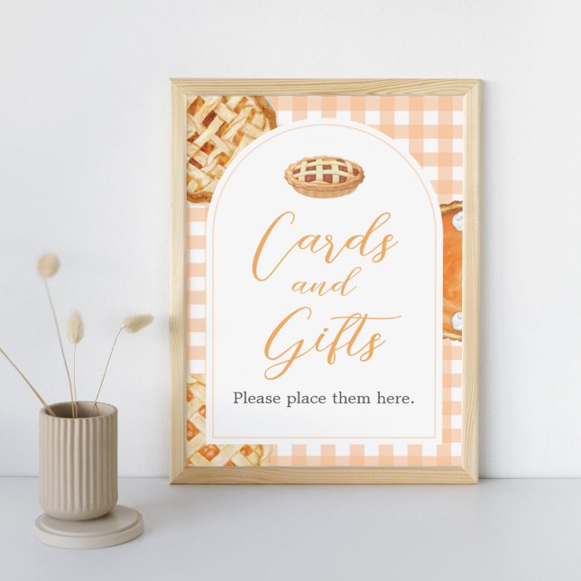 Little Cutie Pie Baby Shower Cards and Gifts Sign (Little Cutie Pie Fall Baby Shower Cards and Gifts Sign)