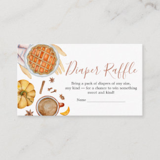 Little Cutie Pie Baby Shower Diaper Raffle Enclosure Card