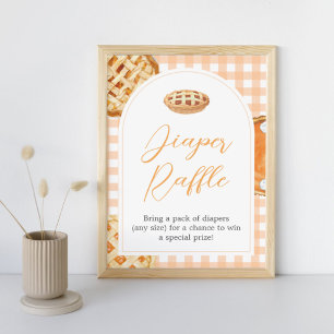 Little Cutie Pie Baby Shower Diaper Raffle Sign