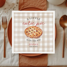Little Cutie Pie Baby Shower Gingham Fall