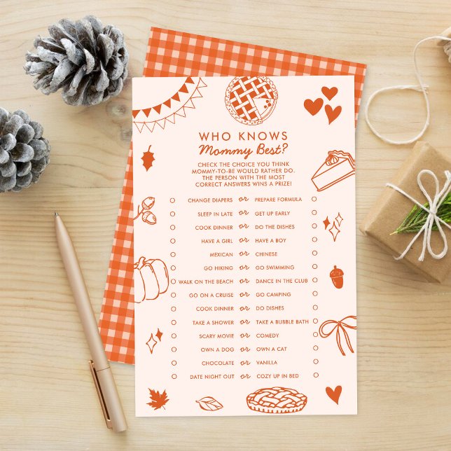 Little Cutie Pie Baby Shower Who Knows Best Game (Creator Uploaded)