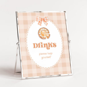 Little Cutie pie Birthday Drinks table Poster