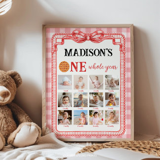 Little Cutie Pie Birthday Photo Milestone Sign