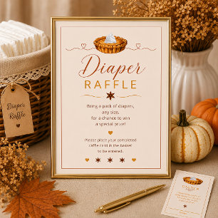 Little Cutie Pie Diaper Raffle Shower Sign