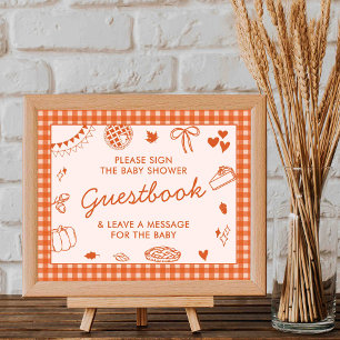 Little Cutie Pie! Fall Baby Shower Guestbook Sign