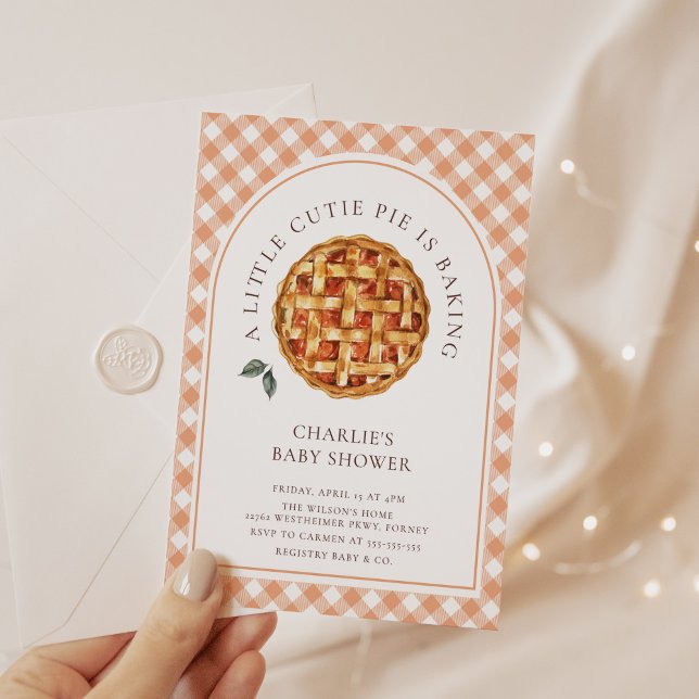 Little Cutie Pie Fall Baby Shower Invitation (Creator Uploaded)