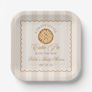 Little Cutie Pie Fall Baby Shower Paper Plates