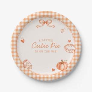 Little Cutie Pie Fall Baby Shower Paper Plates
