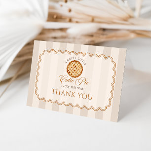Little Cutie Pie Fall Baby Shower Thank You Card