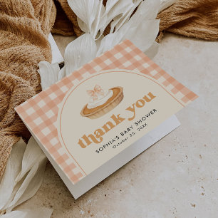 Little Cutie Pie Fall Baby Shower Thank You Card