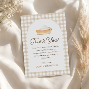 Little Cutie Pie Fall Baby Shower Thank You Card