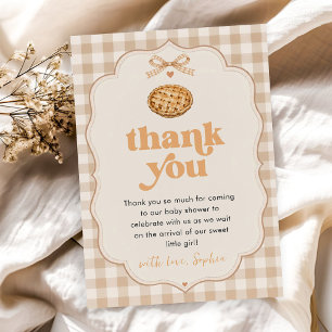 Little Cutie Pie Fall Baby Shower Thank You Card