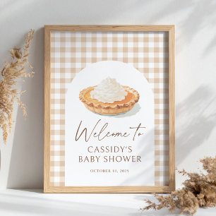 Little Cutie Pie Fall Baby Shower Welcome Sign