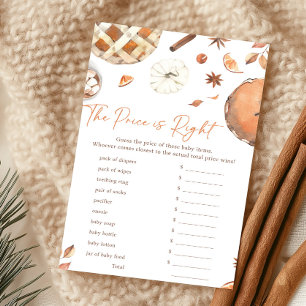 Little Cutie Pie Fall Pumpkin Baby Name Race Game