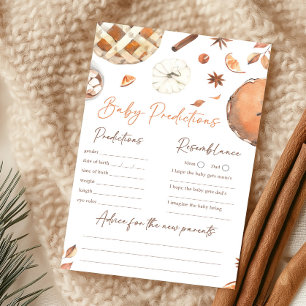 Little Cutie Pie Fall Pumpkin Baby Prediction Game