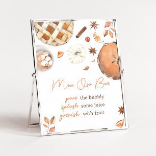 Little Cutie Pie Fall Pumpkin Mum Osa Bar Sign