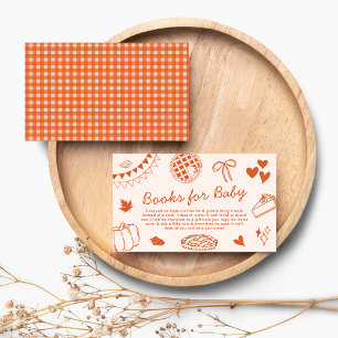 Little Cutie Pie On The Way! Fall Baby Shower Book Enclosure Card