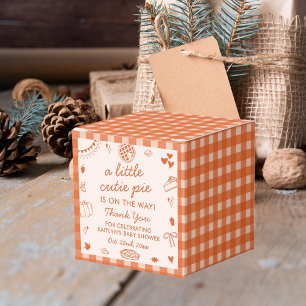 Little Cutie Pie On The Way! Fall Baby Shower Favour Box