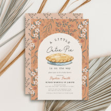 Little Cutie Pie Orange Floral Girl Baby Shower