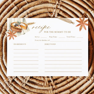Little Cutie Pie Party Pumpkin Pie Recipe Enclosure Card