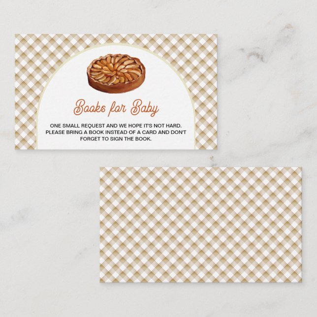 Little Cutie Pie Thanksgiving Books for Baby Enclosure Card (Front/Back)