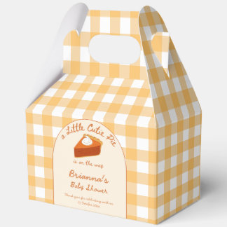 Little cutie pumpkin pie gingham baby shower favour box