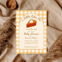 Little cutie pumpkin pie gingham baby shower