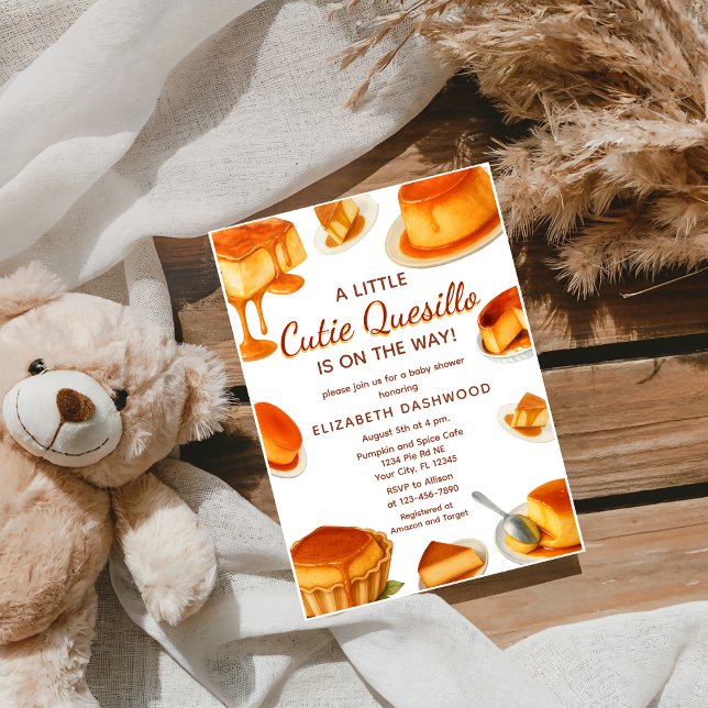 Little Cutie quesillo Fall Boy Girl Baby Shower Invitation (Creator Uploaded)
