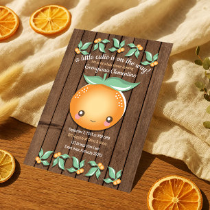 Little Cutie Rustic Baby Shower Invitation