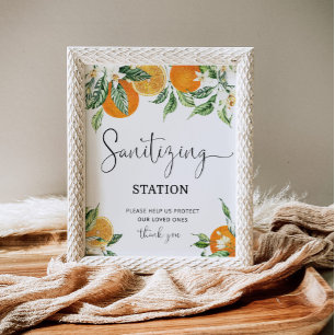 Little cutie Sanitising Station Poster