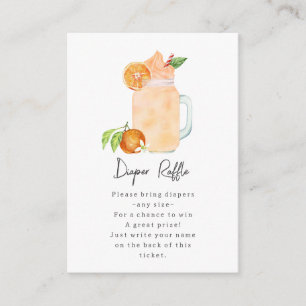 Little Cutie Smoothie Baby Shower Diaper Raffle Enclosure Card