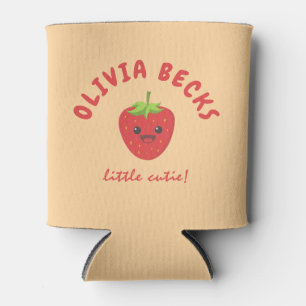 Little Cutie Strawberry Baby Shower  Can Cooler
