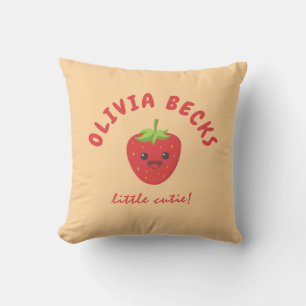 Little Cutie Strawberry Baby Shower  Cushion