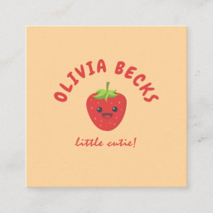 Little Cutie Strawberry Baby Shower  Enclosure Card