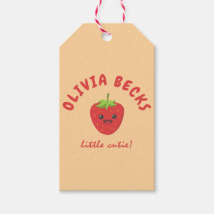 Little Cutie Strawberry Baby Shower  Gift Tags
